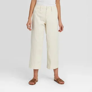 Women’s High-Rise Wide Leg Cropped Pants – A New Day