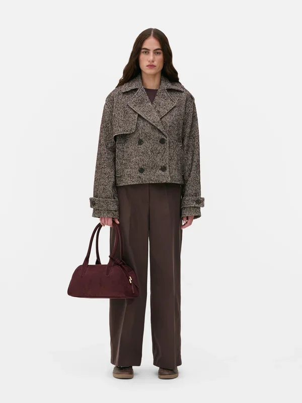 Women’s Multi Cropped Textured Trench Jacket Penneys