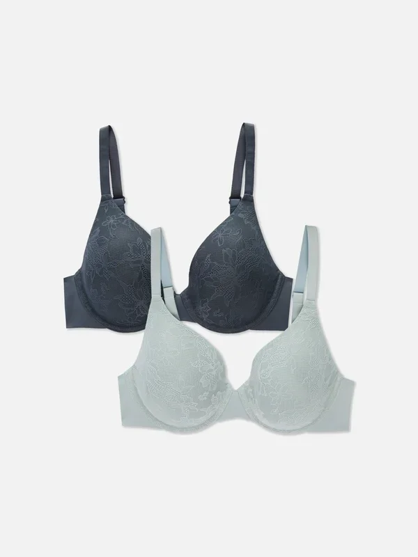 Women’s Navy 2pk Full Coverage Lace Bras Penneys