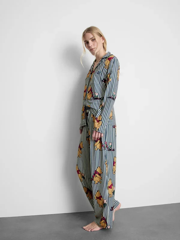 Women’s Navy Disney’s Winnie The Pooh Striped Boyfriend Pyjamas Penneys
