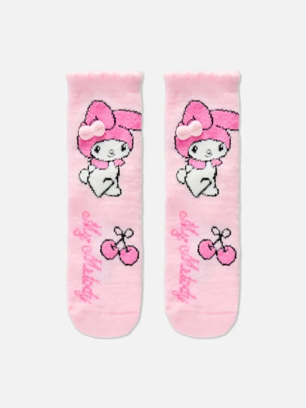 Women’s Pink Hello Kitty My Melody Cosy Socks Penneys