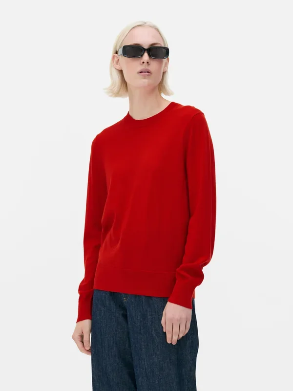 Women’s Red The Edit Pure Merino Wool Jumper Penneys