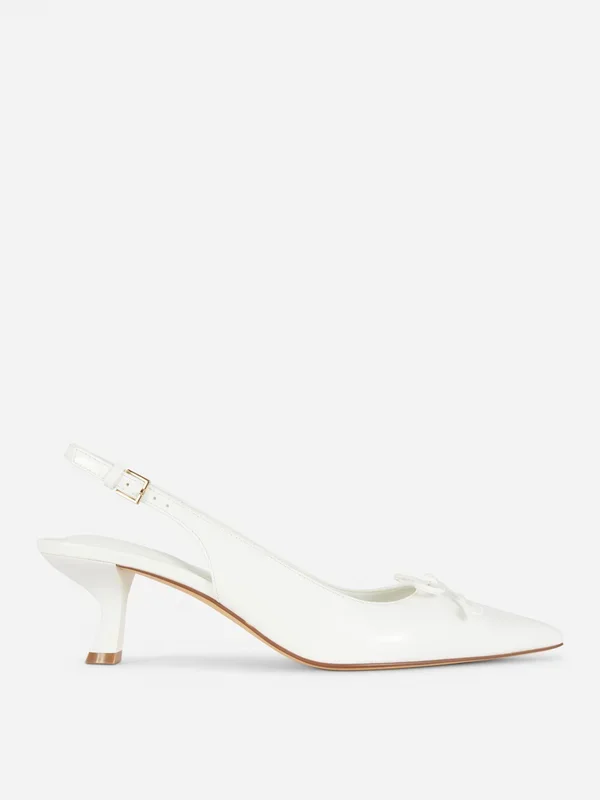 Women’s White Pointed Slingback Heels Penneys