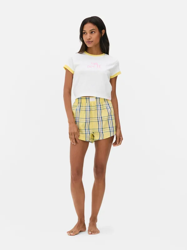 Women’s Yellow Clueless Shorts Pyjama Set Penneys