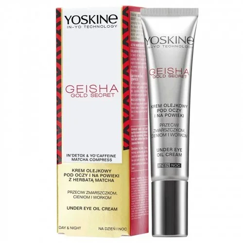 YOSKINE – GEISHA GOLD SECRET – Under Eye Oil Cream – Eye and eyelid oil cream with matcha tea – 15 ml