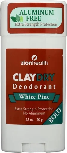 Zion Health, Claydry Silk Deodorant White Pine, 1 Each, 2.5 Oz